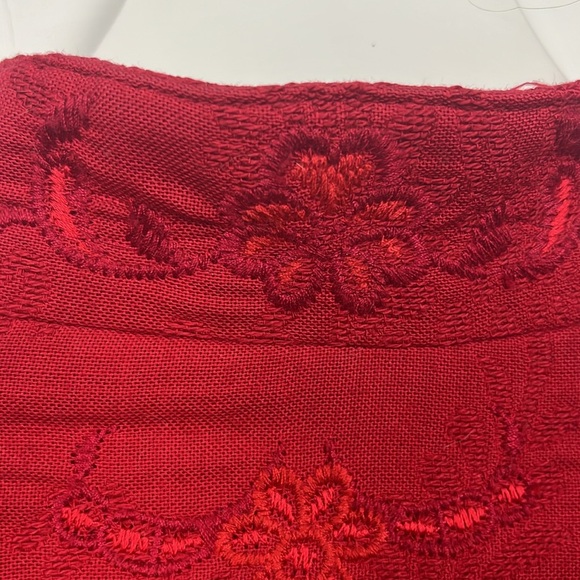 Coldwater Creek Womens Blazer/Jacket 10P Red Mandarin Collar Button Down Lined - Picture 11 of 15